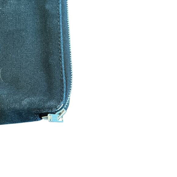 Authentic HERMÈS Fourre Tout Zip Wallet Organizer Charcoal Canvas Extra Large - Picture 13 of 16